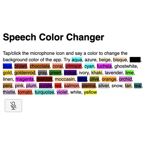 Color Speech Recognition